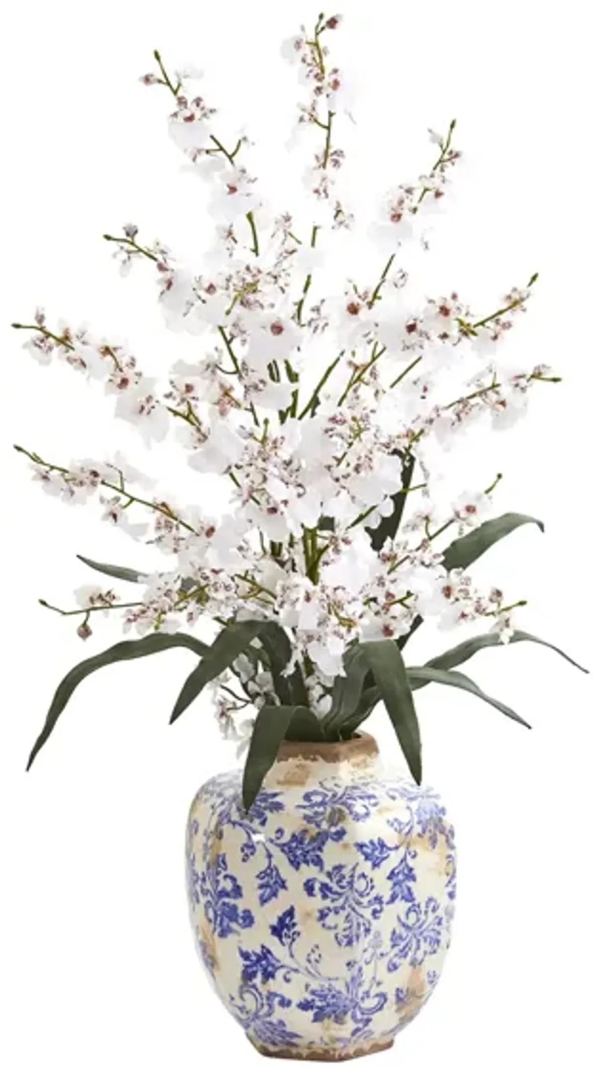 Dancing Lady Orchid Artificial Arrangement in Decorative Vase