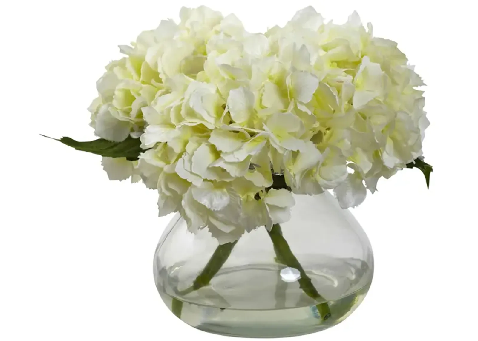 Blooming Cream Hydrangea with Vase in Cream by Bellanest