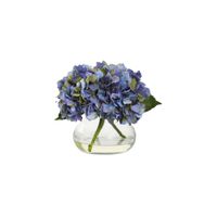 Blooming Blue Hydrangea with Vase in Blue by Bellanest