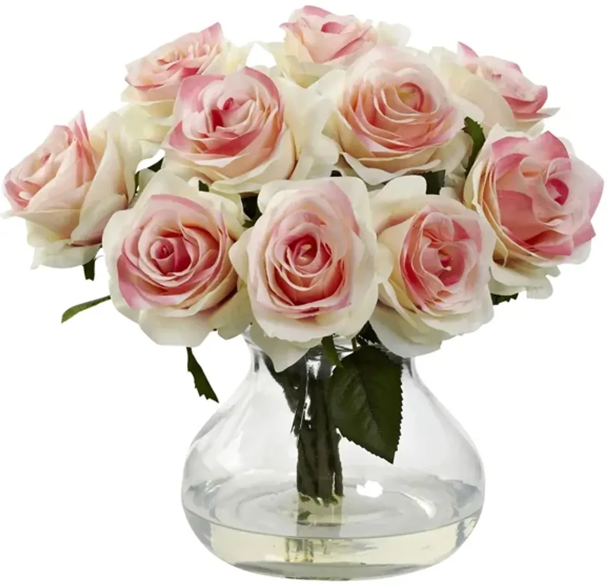 Pink Rose Arrangement with Vase