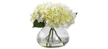 Large Blooming Hydrangea with Vase in Cream by Bellanest