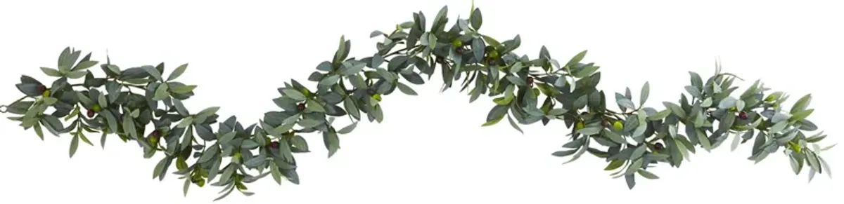 Olive Artificial Garland in Green