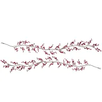 Red Berry Artificial Garland: Set of 2 in Red by Bellanest