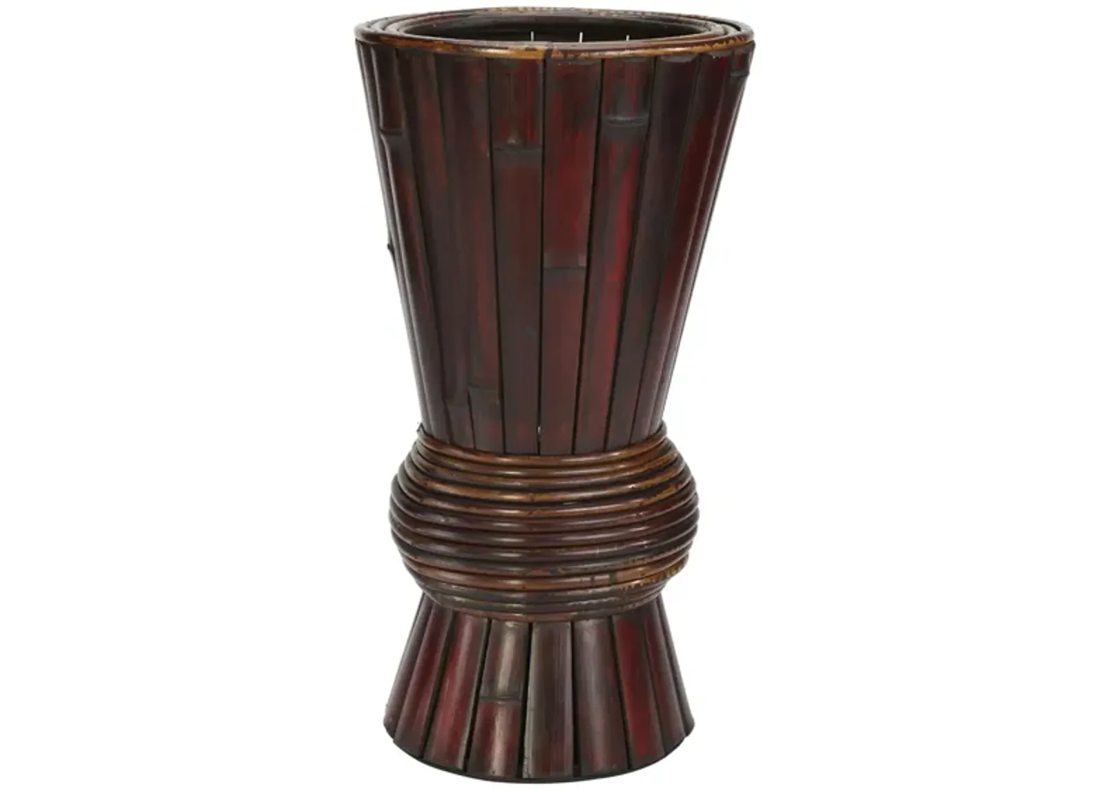 Bamboo Decorative Planter in Brown by Bellanest