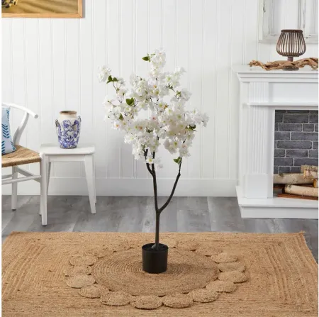 4ft. Cherry Blossom Artificial Tree in White by Bellanest