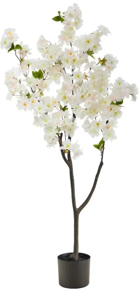 4ft. Cherry Blossom Artificial Tree in White by Bellanest