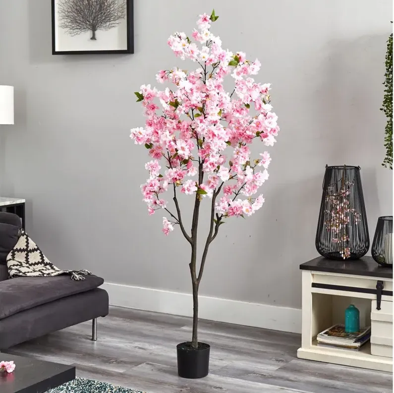 6ft. Cherry Blossom Artificial Tree in Pink by Bellanest