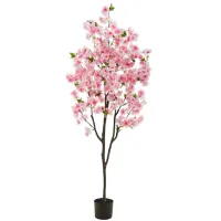 6ft. Cherry Blossom Artificial Tree in Pink by Bellanest