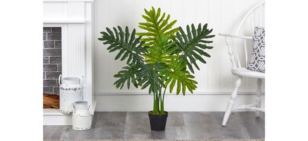 Philodendron Artificial Plant (Real Touch) in Green by Bellanest