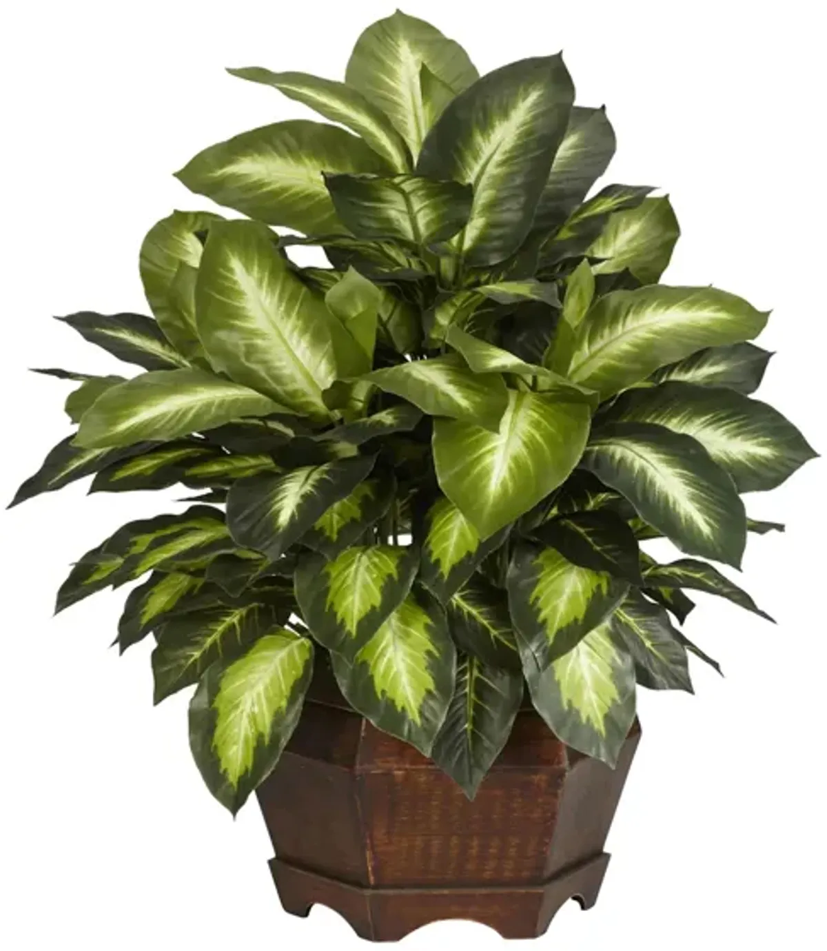 Golden Dieffenbachia Silk Plant in Green by Bellanest