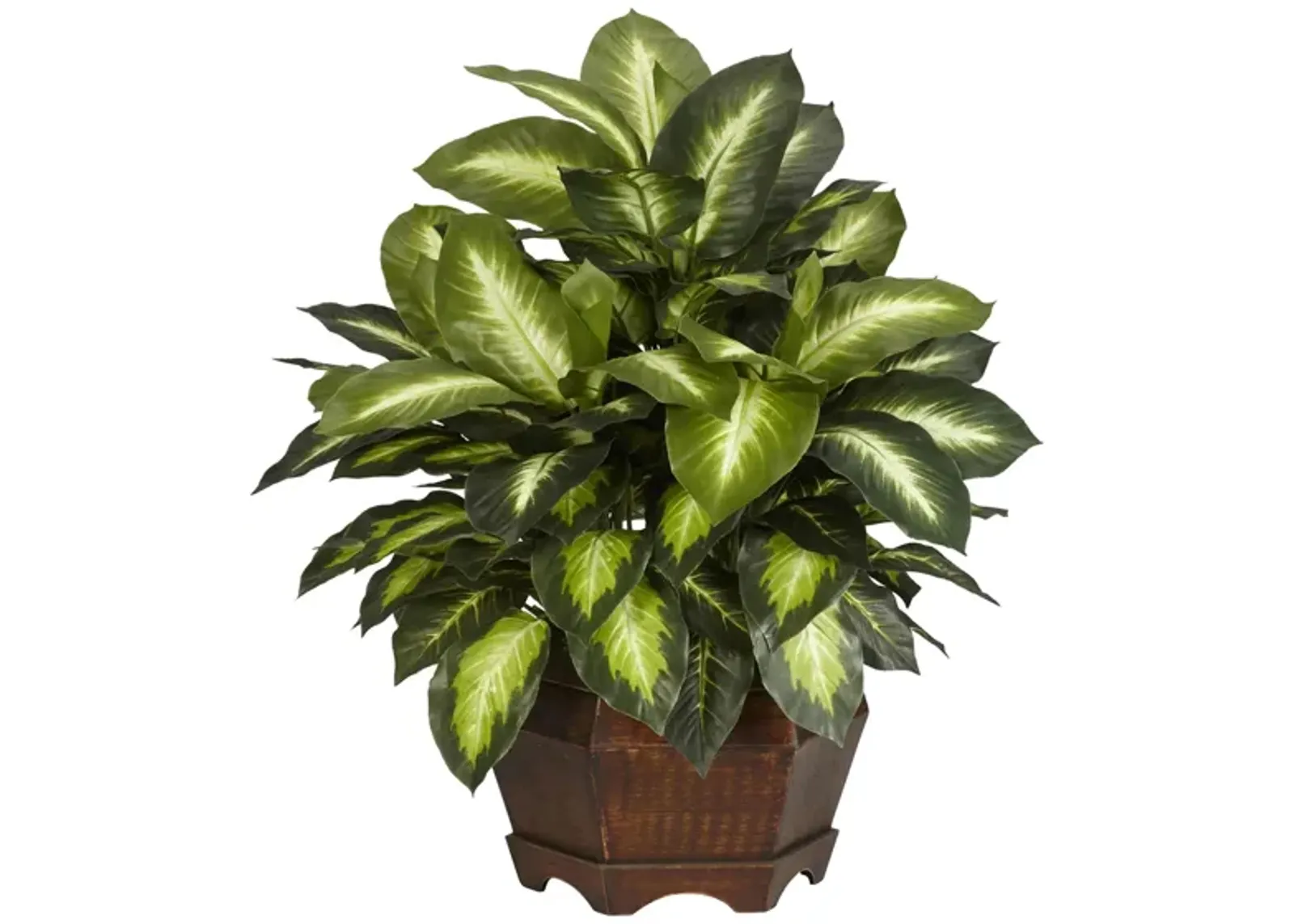 Golden Dieffenbachia Silk Plant in Green by Bellanest