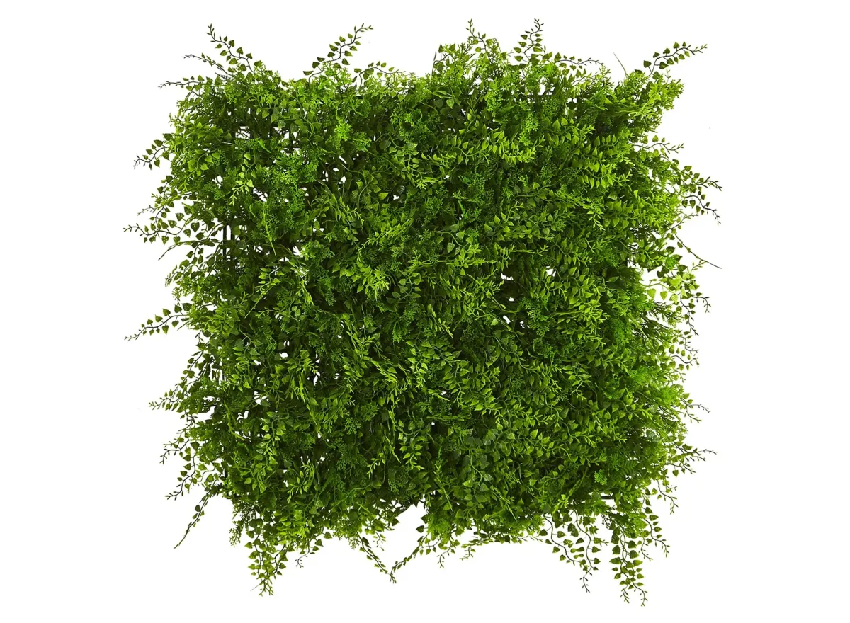 Lush Mediterranean Artificial Fern Wall Panel (Indoor/Outdoor) in Green by Bellanest