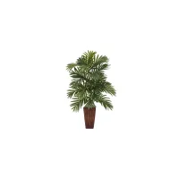 Areca Palm with Bamboo Vase in Green by Bellanest