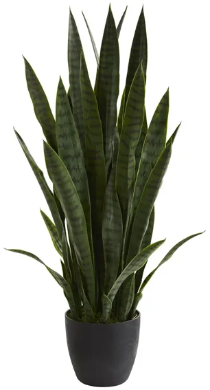 Sansevieria Artificial Plant in Green by Bellanest