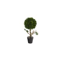 Boxwood Topiary Artificial Tree UV Resistant (Indoor/Outdoor) in Green by Bellanest
