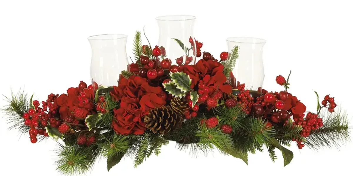 Hydrangea Holiday Candelabrum