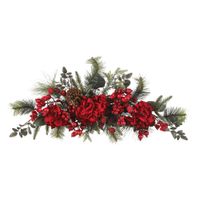 30" Holiday Hydrangea Swag in Red by Bellanest