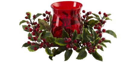 Holly Berry Candelabrum in Red/Green by Bellanest