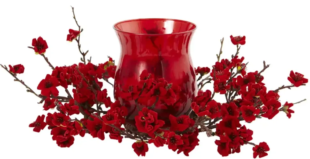 Plum Blossom Candelabrum in Red by Bellanest