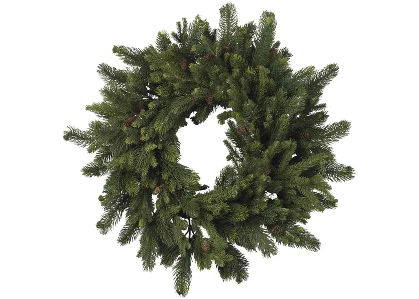 30” Pine & Pinecone Wreath in Green by Bellanest