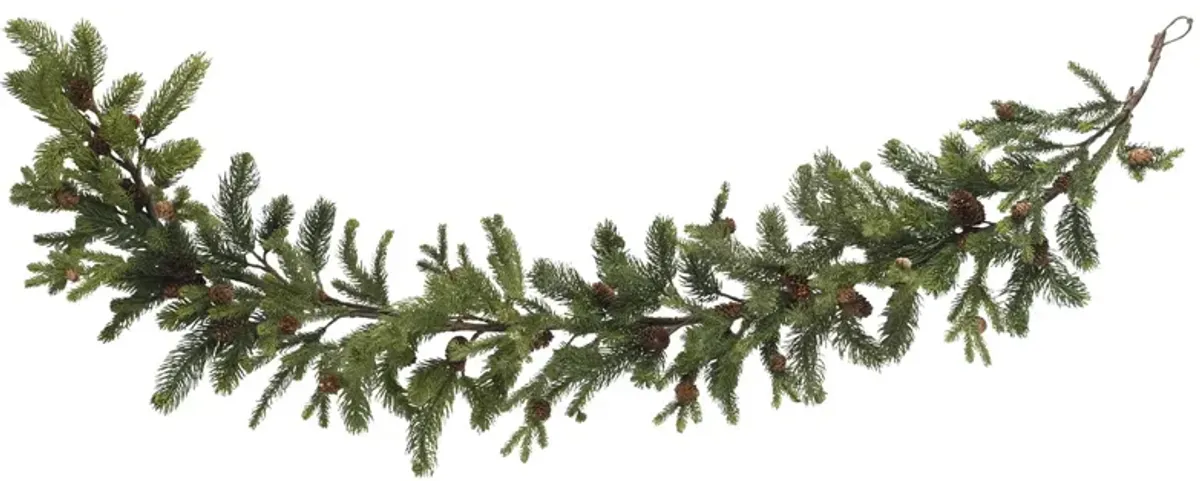 60" Pine & Pinecone Garland in Green by Bellanest