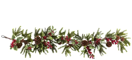 54” Holly Berry Garland in Red/Green by Bellanest
