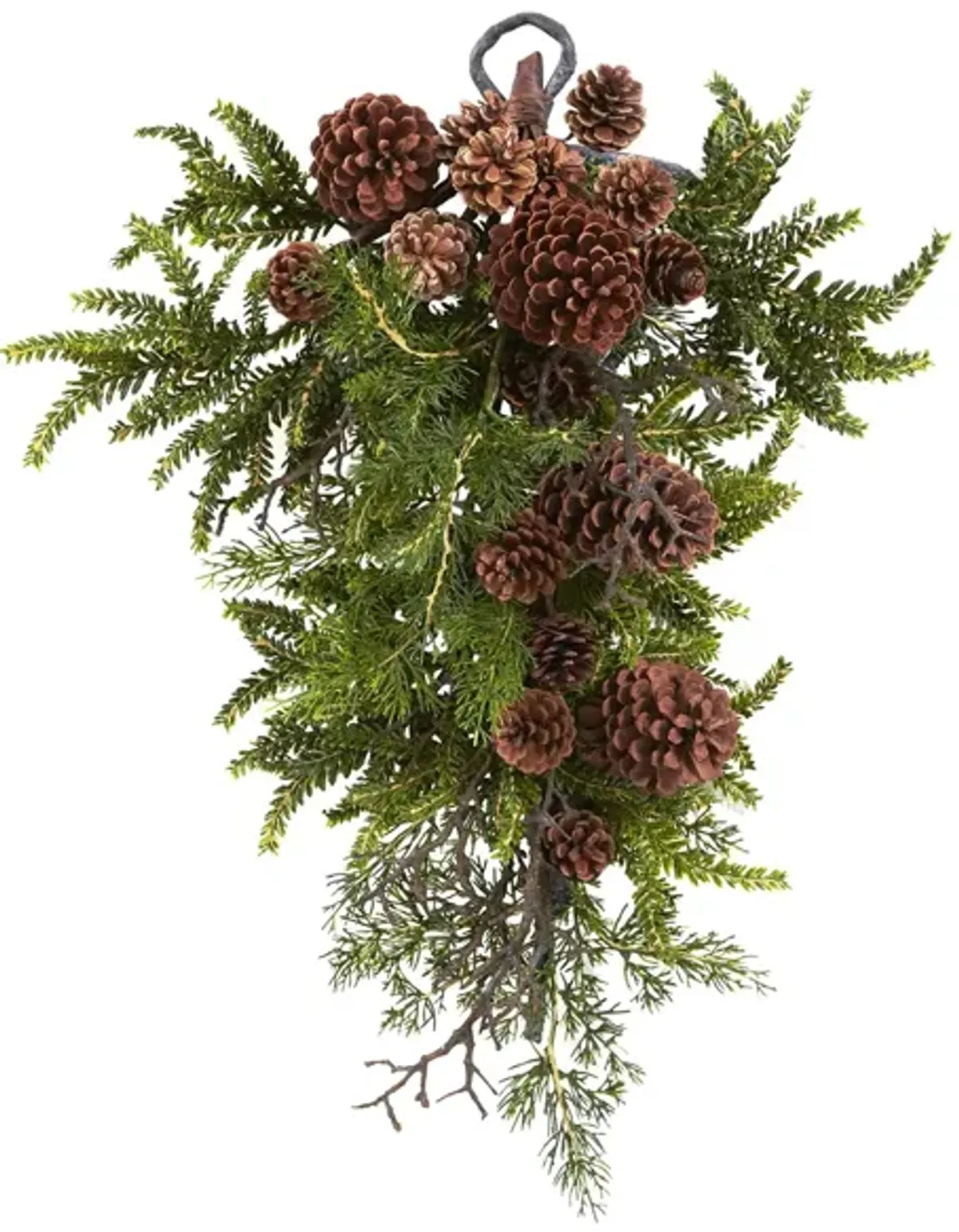 26” Pine & Pinecone Teardrop in Green/Brown by Bellanest