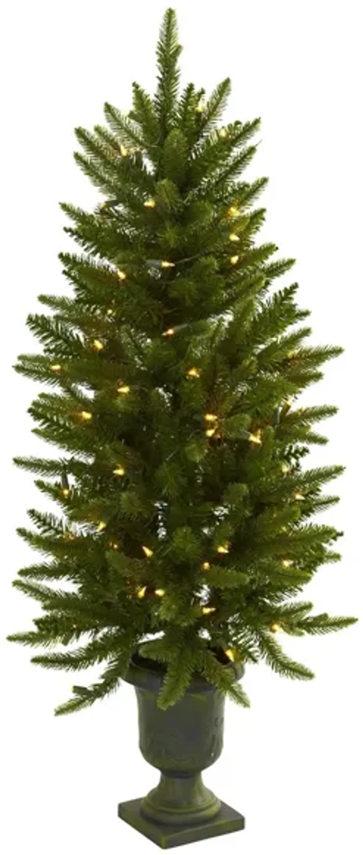 4' Christmas Tree with Urn & Clear Lights in Green by Bellanest