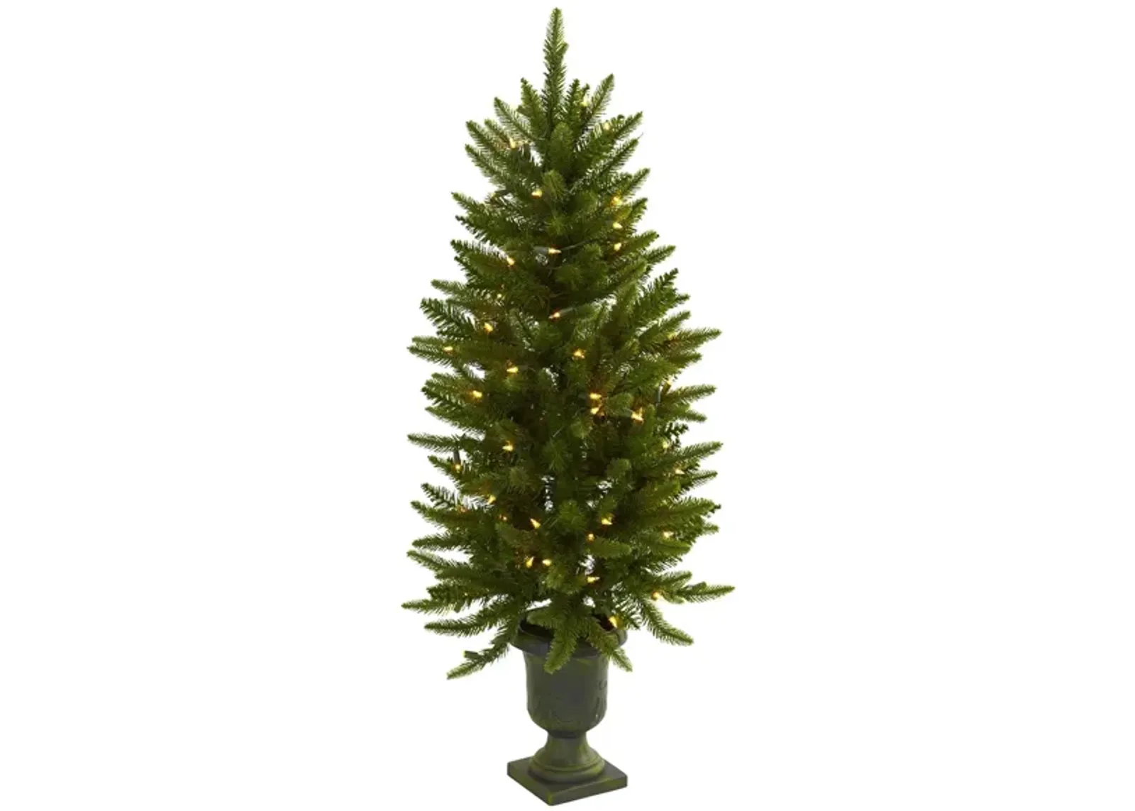 4' Christmas Tree with Urn & Clear Lights in Green by Bellanest