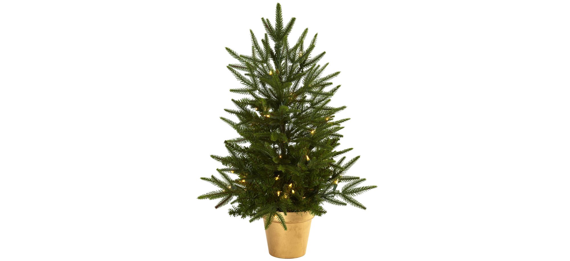 2.5ft Christmas Tree with Planter & Clear Lights in Copper by Bellanest