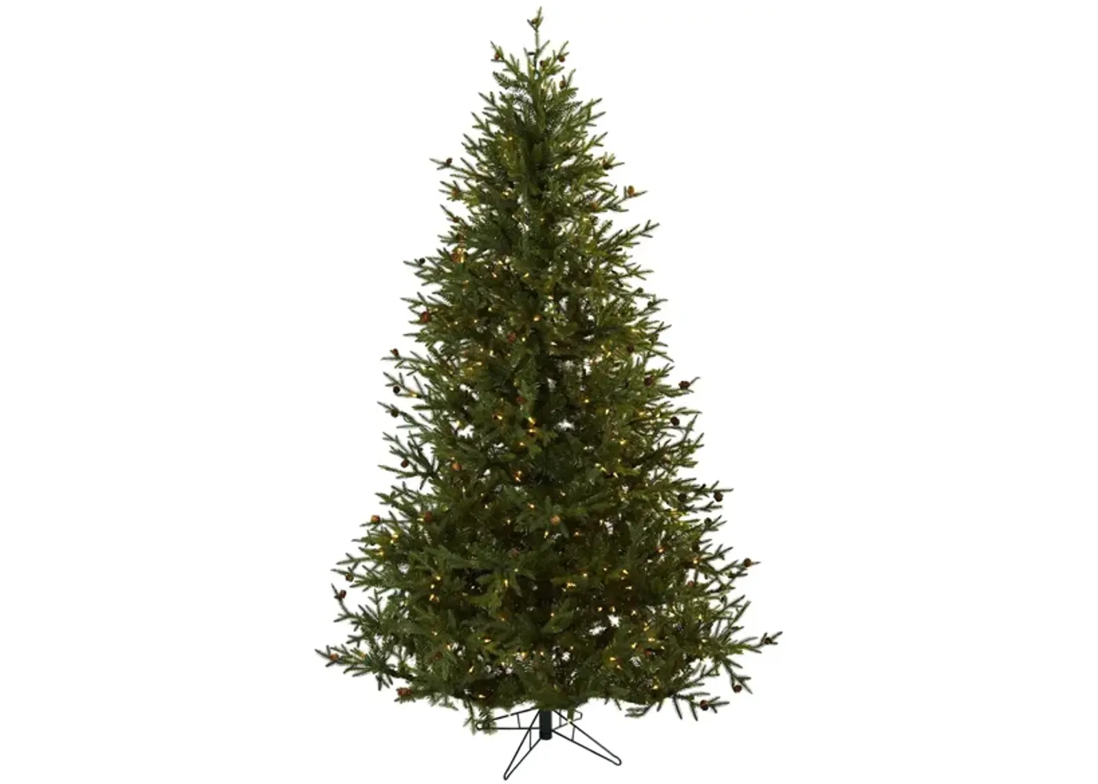 7.5' Classic Pine & Pinecone Christmas Tree in Green by Bellanest