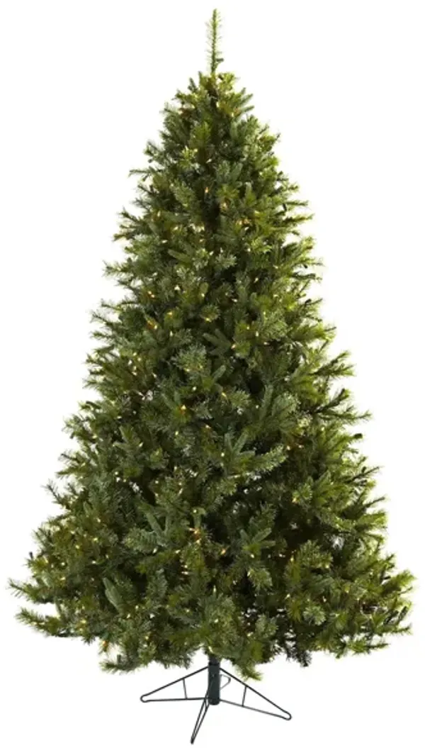 7.5' Majestic Multi-Pine Christmas Tree with Clear Lights
