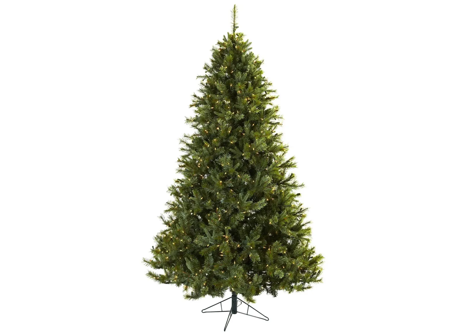 7.5' Majestic Multi-Pine Christmas Tree with Clear Lights in Green by Bellanest