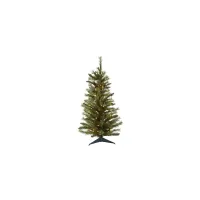 3' Christmas Tree with Pinecones & Clear Lights in Green by Bellanest