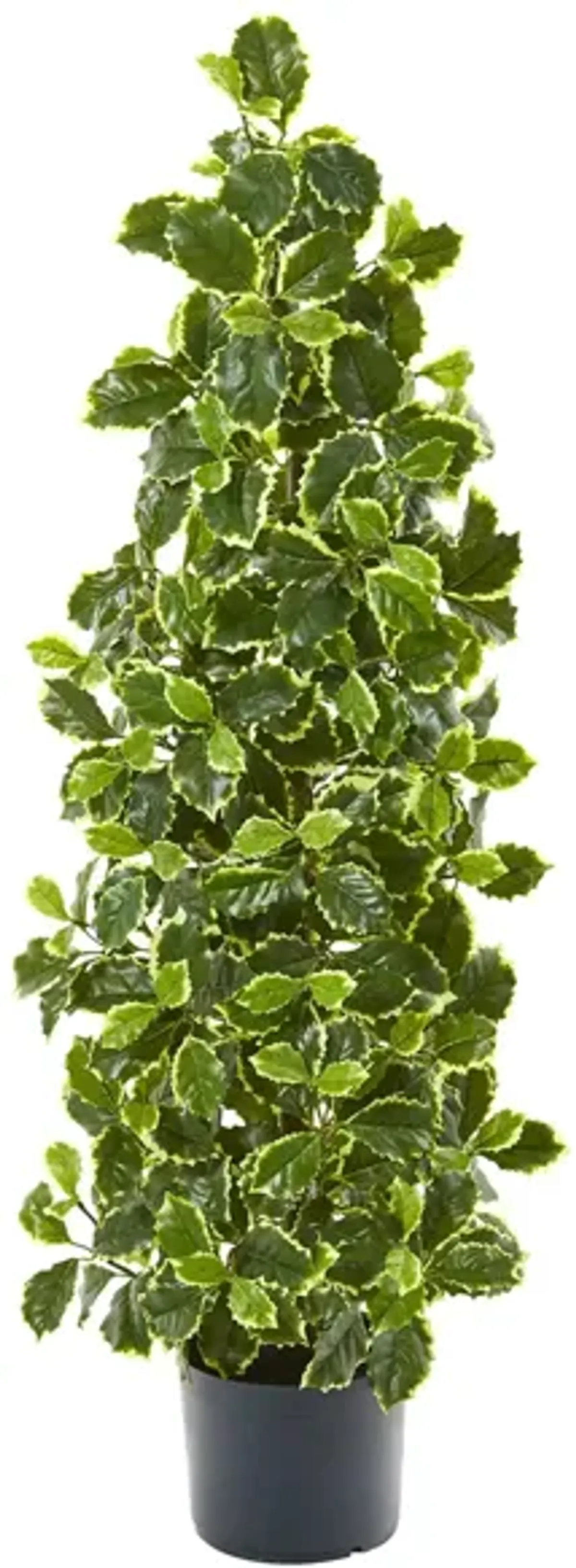 39" Variegated Holly Leaf Artificial Tree in Green by Bellanest