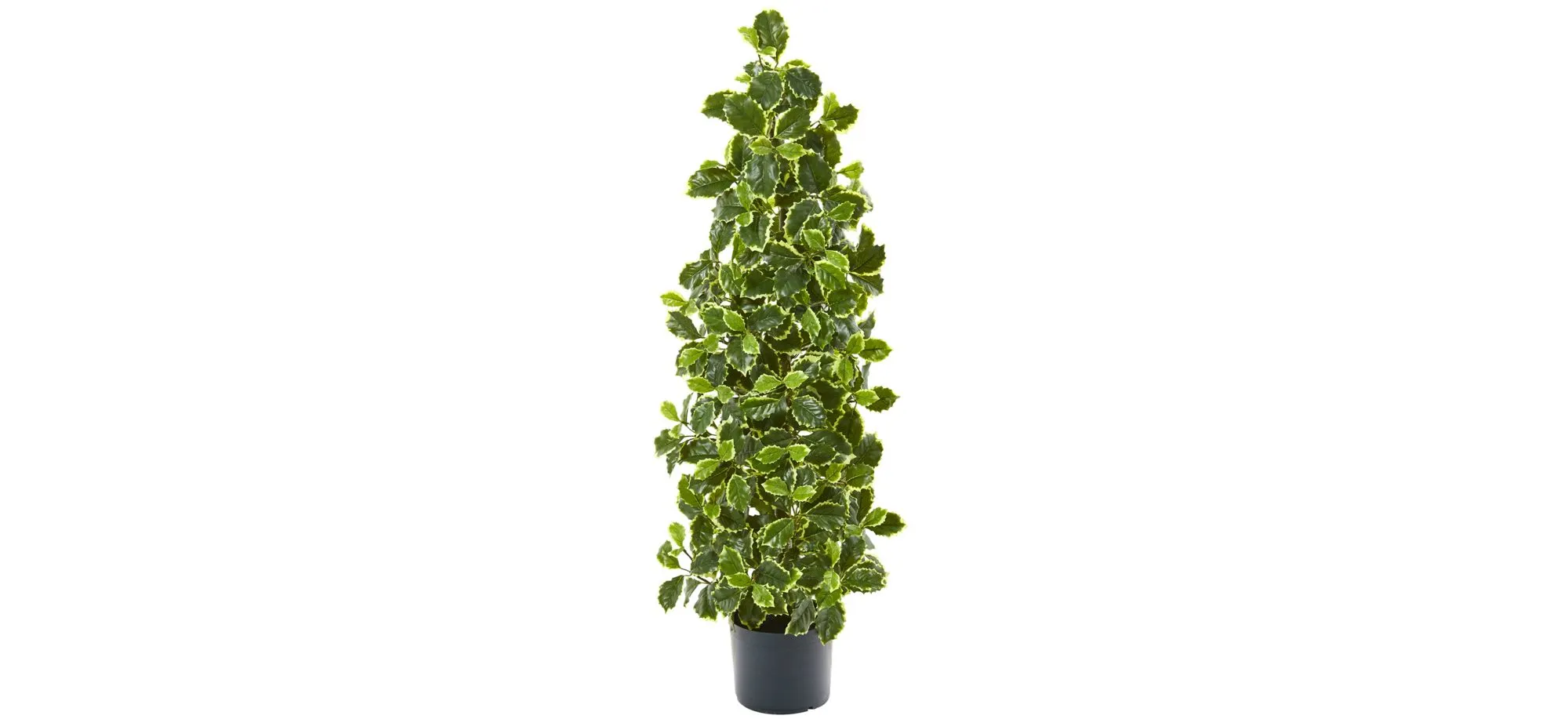 39" Variegated Holly Leaf Artificial Tree in Green by Bellanest