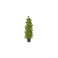 39" Variegated Holly Leaf Artificial Tree in Green by Bellanest