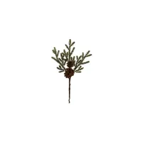 19” Pine & Pinecone Artificial Flower Bundle: Set of 12 in Green by Bellanest