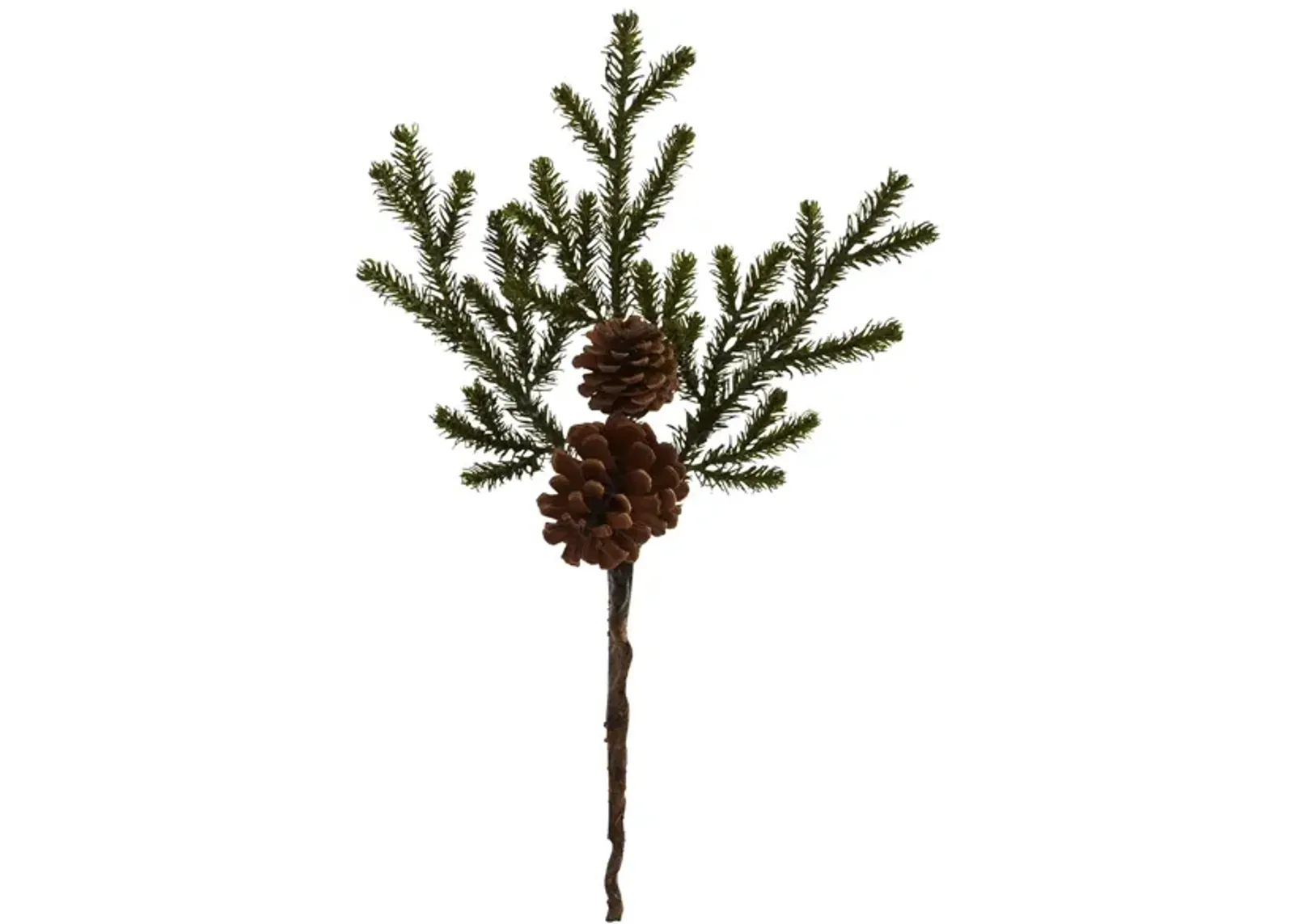 19” Pine & Pinecone Artificial Flower Bundle: Set of 12