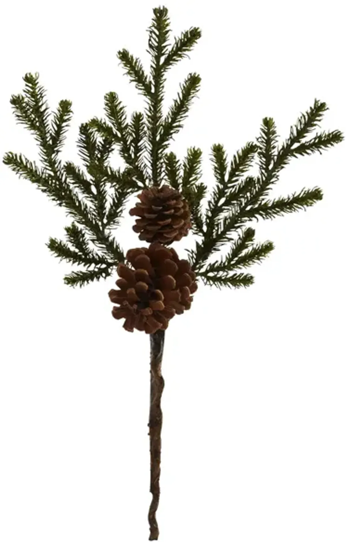 19” Pine & Pinecone Artificial Flower Bundle: Set of 12 in Green by Bellanest