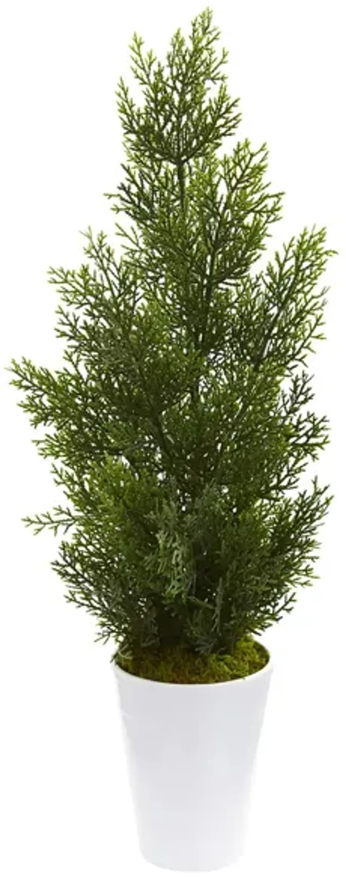 27" Mini Cedar Artificial Pine Tree in Decorative Planter (Indoor/Outdoor)