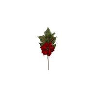 31" Poinsettia, Berries and Pine Artificial Flower Bundle: Set of 3 in Red by Bellanest