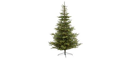 9ft. Pre-Lit Layered Washington Spruce Artificial Christmas Tree in Green by Bellanest