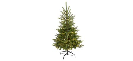 4ft. Pre-Lit North Carolina Spruce Artificial Christmas Tree in Green by Bellanest