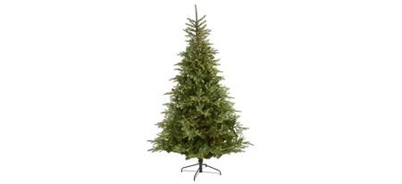 8ft. Pre-Lit North Carolina Spruce Artificial Christmas Tree in Green by Bellanest