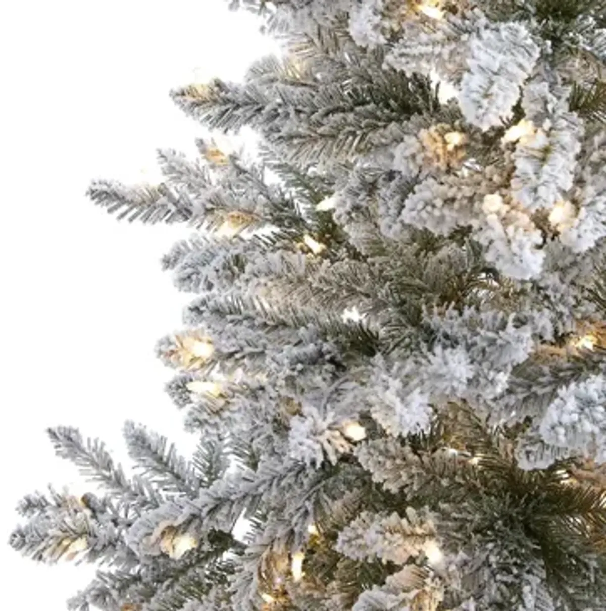 6ft. Pre-Lit Flocked West Virginia Spruce Artificial Christmas Tree