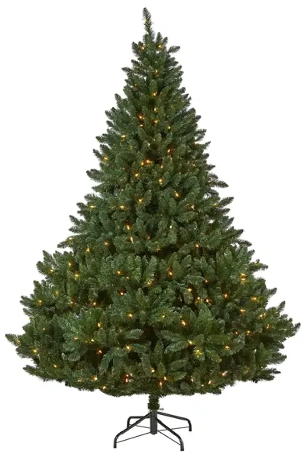 8ft. Pre-Lit Northern Rocky Spruce Artificial Christmas Tree