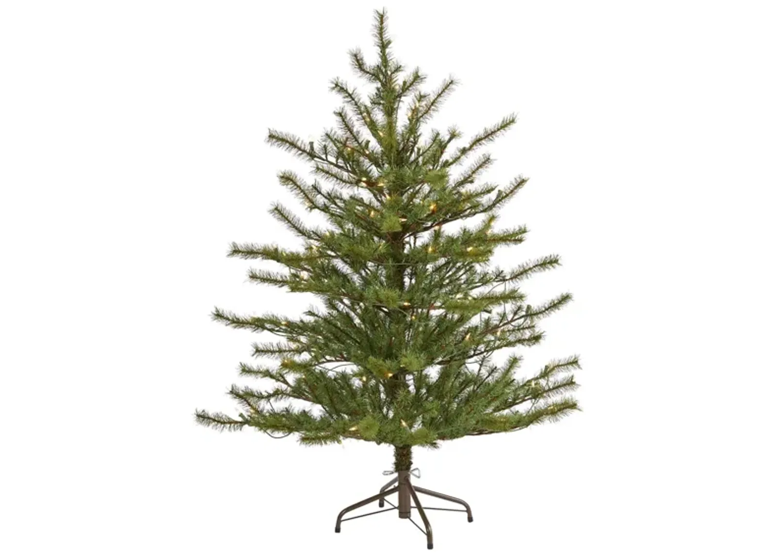 4ft. Pre-Lit Vancouver Mountain Pine Artificial Christmas Tree in Green by Bellanest