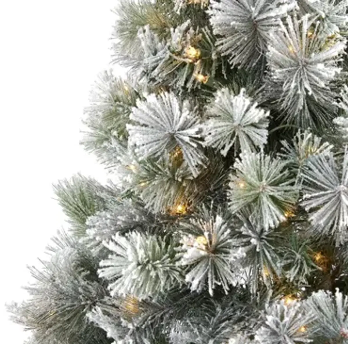 7ft. Pre-Lit Flocked Oregon Pine Artificial Christmas Tree