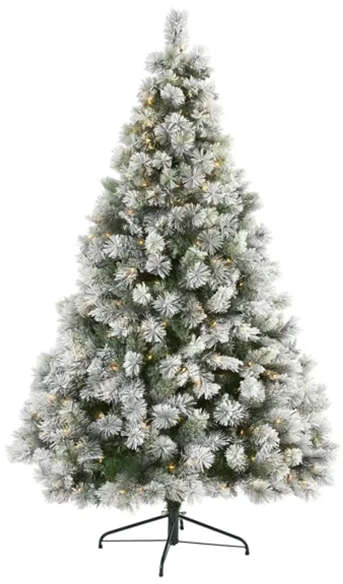 7ft. Pre-Lit Flocked Oregon Pine Artificial Christmas Tree